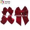 Laço de Fita de Veludo Personalizado 4cm Vinho de Alta Qualidade Laço Decorativo para Presente Personalização
