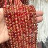 Calcedonia de alta calidad Teñido de optimización Flor flotante Color doble Cuentas redondas Joyería DIY Botón de ropa Accesorios de ropa Accesorios