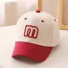 Gorra de béisbol para bebé letra M gorro nuevo para bebé gorro bordado para bebé gorro para bebé gorra de béisbol patrón de dibujos animados