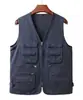 Nuevo Chaleco de Trabajo Casual Multibolsillos Transfronterizo para Hombre, Chaleco Chaqueta sin Mangas para Exteriores de Primavera y Otoño, Talla Grande