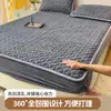 Saia de cama acolchoada de veludo leite Classe A peça única capa de cama de veludo coral conjunto de três peças capa protetora de cobertura total para colchão inverno