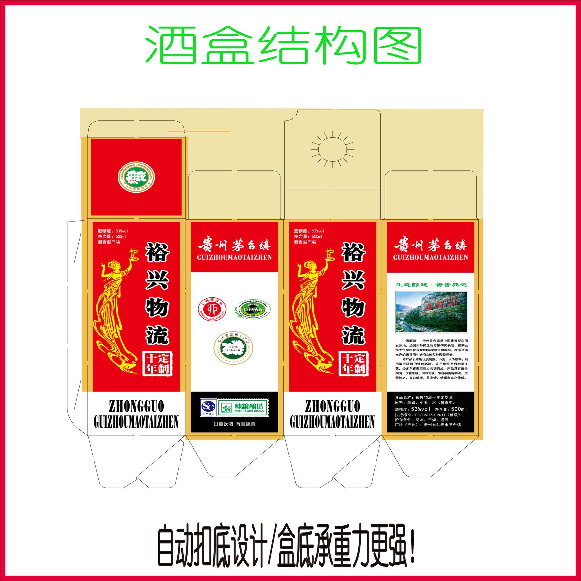 酒盒结构图