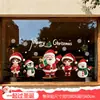 Decoraciones de Ventana de Centro Comercial Feliz Navidad Letras Inglesas Lazo de Cinta Roja Copo de Nieve Dorado Pegatinas Electrostáticas