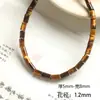 Nicho piedra natural ojo de tigre ágata negra cuentas de ábaco cuentas redondas pulsera collar con cuentas accesorios DIY material cuentas sueltas