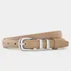 Nuevo Cinturón Fino para Mujer Decorativo Simple Versátil Cinturón Delgado para Cintura Hebilla Plateada Hebilla de Pin Estilo de Moda Verano Cinturón para Jeans