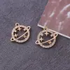 Anel de liga de metal completo com diamantes, joia, pingente, acessórios para colar, pulseira, brinco DIY, atacado