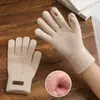 Novas Luvas de Tricô Maillard de Inverno 2024 à Prova de Frio e Quentes para Estudantes Femininas Luvas de Ciclismo Espessas com Tela de Toque