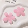 Parches de acrílico para accesorios de flor de cinco pétalos transparentes de gelatina de macarrón fresco, tachuelas para pendientes DIY, pendientes, accesorios para llaveros