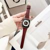 Pulseira de Couro Granulado para Relógio Compatível com Apple S10 S11 Samsung Huawei Gt6 Fit4 18 20 22mm