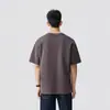Camiseta Masculina Simples de Manga Curta com Textura, Estilo Americano de Luxo, Falso Duas Peças, Novo Modelo Primavera/Verão 2026, Top Confortável e Amigo da Pele para Homens