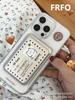 Oso Coreano de Dibujos Animados iPhone17Promax Soporte Magnético para Tarjetas Pegatina Trasera Magsafe Cuero Adecuado para Exportación