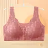 Ropa interior sin broches frontales para madres de mediana edad y mayores Sujetador fino sin encaje Chaleco de lactancia para mujer Pecho