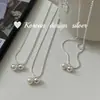 Cadena para Clavícula Estilo Blogger Ins Coreano, Mismo Estilo, Plata de Ley S925, Collar de Perlas Estilo Ab, Simple y Versátil