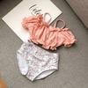 Traje de baño infantil de dos piezas lindo lunares manga abullonada fan de princesa niños pequeños niña aguas termales playa traje de baño