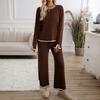 Kaikuo Ropa Europea y Americana para Mujer Amazon 2026 Primavera y Verano Comercio Exterior Casual Elegante Color Sólido Tejido de Punto Manga Larga Traje