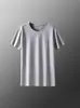 Camiseta de Malla para Hombre de Verano de Secado Rápido de Manga Corta con Cuello Redondo Delgada Transpirable Casual Ropa de Fitness Camiseta de Exportación Transfronteriza