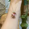 Plata de Ley S925 Nuevo Colgante de Caballo Mecedora Esmaltado Collar Dibujo Animado Colorido Infantil Caballo Mecedora Colgante de Moda Venta al por Mayor