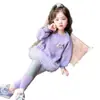 Traje de Muñeca para Niñas Leggings 2025 Nuevo Moda y Estilo Occidental Ropa de Primavera y Otoño para Niños Sudadera para Bebé Conjunto de Dos Piezas