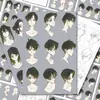 12 Láminas Grandes de Pegatinas de Referencia de Peinado Oc y Diseño de Cabeza para Dibujo y Copia de Apariencia de Personajes