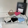 Moda textura cor combinação nova 2025 cor contrastante primavera casual simples estilo estrangeiro bolsa transversal pequena quadrada para mulheres
