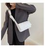 Bolso de hombro de algodón para mujer, estilo coreano de moda de principios de otoño 2022, sencillo y generoso, bolso de mano de algodón a cuadros.