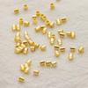 Tubo de Posicionamiento de Oro de 14K Chapado en Cobre Color Oro Real Tubo Redondo Conservador de Color Clip Hecho a Mano para DIY Tubo Recto Plano Perla de Acabado Material al por Mayor