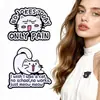 Broche de metal esmaltado con forma de gato transfronterizo, insignia animal creativa de letra inglesa, decoración versátil para mochilas y chaquetas