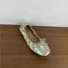 Zapatos Planos de Ballet de Terciopelo Retro First Encounter Season 2026 Nuevos Punta Cuadrada Moño Suela Suave Mary Jane Zapatos Individuales Zapatos de Mujer