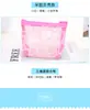 Bolsa de Maquiagem de Malha de Nylon Estilo Ins Portátil Bolsa de Lavar Viagem Mini Batom Rosa Barbie Coração Grande 3D Não Dobrável