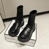 Calcetines de Fondo Grueso Estilo Británico Botas Martin de Punto para Mujer Botas Ins Calcetines Ahorradores de Moda Calle Botas Skinny Otoño Botines