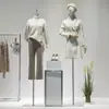 Loja de Roupas Estilo Coreano Manequim Adereços Feminino Corpo Inteiro Vitrine Manequim Meio Corpo Suporte Manequim Rack de Exibição Roupas Femininas