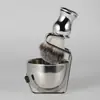 Brocha de afeitar para hombre Cerdas suaves Cepillo para barba Cabello de fibra de nailon Fibra artificial Brocha espumante Cepillo para barba Set de brochas de afeitar