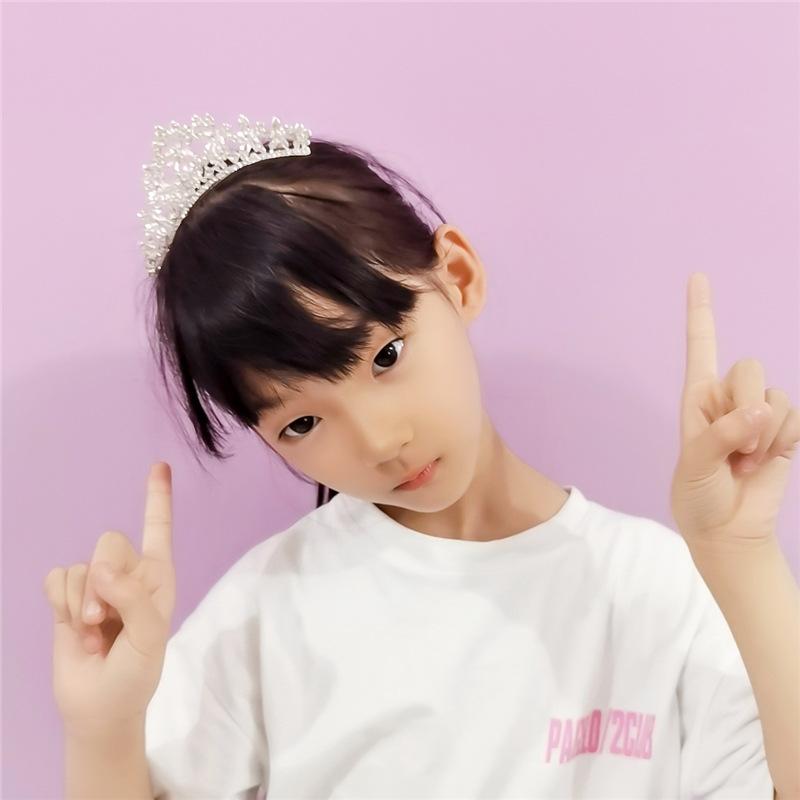韩版儿童皇冠饰品影楼婚庆头饰水钻发梳发饰表演珍