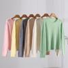 Suéter de Lã com Trança de Cashmere Hengjia QySilk de Manga Longa para Mulheres, Novo Suéter de Lã Cor Sólida com Gola Redonda para Outono e Inverno