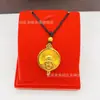 Suministro en vivo colgante de disco chapado en oro Buda sonríe siempre abierto Buda Maitreya cadena de suéter Xiangyun auspicioso Ruyi primera venta al por mayor