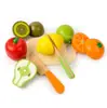 Juguete Educativo de Cocina de Madera para Juego de Imitación Infantil con Frutas y Verduras, Hebilla Magnética para Cortar Juguete de Educación Temprana