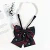 Accesorios para Camisa de Golpe Libre de Personas Estilo Japonés Corbata Azul Estilo Académico jk Patrón Perezoso Vestido Académico Lazo de Corbata Mano de Mujer dk