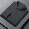 Explosiones Primavera y Otoño Camiseta de Manga Larga para Hombre Joven y de Mediana Edad Top Casual de Negocios Cuello Polo de Color Sólido Lote