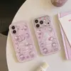 Funda popular y linda de arena líquida con personaje KT para teléfono, adecuada para iPhone 17 Pro Max, funda creativa para Apple 16 Pro, estilo coreano 15 Pro