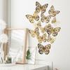 Pegatinas de pared decorativas de la serie Mariposas coloridas, mariposa hueca, bricolaje, papel perlado, simulación de mariposa LK11, diez colores