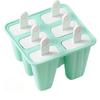 Molde de Silicona para Helado con 6 Ranuras para Paletas, Molde de Silicona Reutilizable para Helado DIY