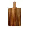 Tabla de cortar de madera maciza hecha de nogal negro con asa, adecuada para cortar frutas, pan y sushi