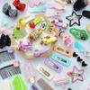 Nueva horquilla acrílica colorida de dibujos animados linda simple geométrica dulce belleza niños no dañan el cabello horquilla accesorios para el cabello