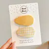Pinzas para el Cabello de Tela para Niñas Que No Dañan el Cabello, Pinzas BB para Flecos Laterales, Accesorios para el Cabello Elegantes de Cuadros Florales para Bebés Niñas