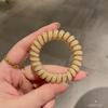 2023 início do outono novo creme cor de gelatina linha telefônica faixa de cabelo elegante menina laço de cabelo elástico rabo de cavalo bolas corda de cabelo