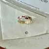 Estilo Coração ~ Moda de Nicho Cor Esmalte Gotejamento de Óleo Anel de Borboleta Feminino Creme Luxo Leve Versátil Joia de Alta Qualidade