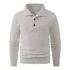 Suéter de punto casual de moda nuevo para otoño/invierno transfronterizo con media botonadura, estilo europeo y americano, camiseta interior gruesa casual para hombre