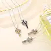 Colar Cruz Fashionável de Múltiplos Componentes para Mulheres, Pingente de Aço Inoxidável de Alta Qualidade, Colar de Joias em Aço Inoxidável