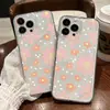 Estación independiente, funda de teléfono floral rosa suave y delicada para iPhone 17, una funda fresca y transparente, Apple 16, funda suave para mujer