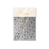 Adesivos de Unha Estilo Europeu e Americano Tomoni&Metallic Ins, Materiais de Decoração de Coração e Cruz de Alta Qualidade